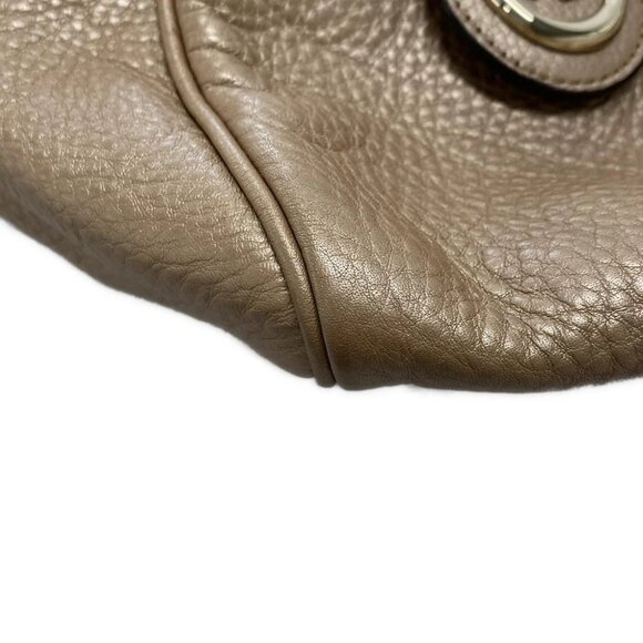 Auth GUCCI Sukey Pink Beige Leather Tote Bag - Picture 7 of 9